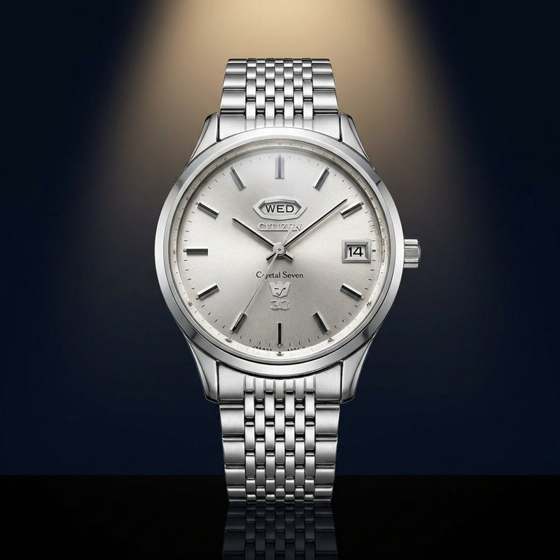 Crystal Seven 33 Jewels  Watch Serviced Vintage Mens Dress