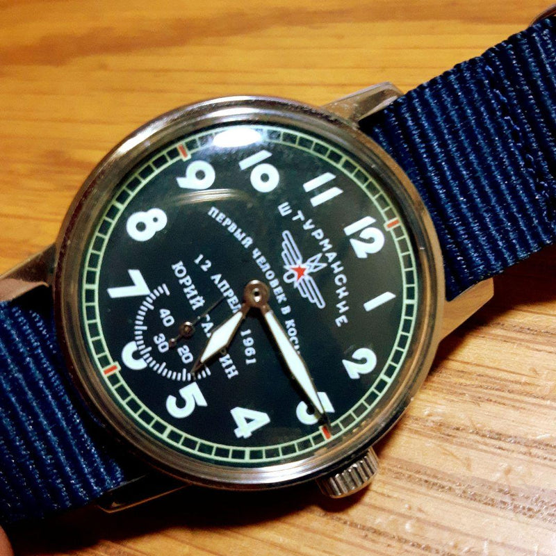 Shuttlemanskie Military Pilot Watch Small Seconds Hand-wound Mens Working
