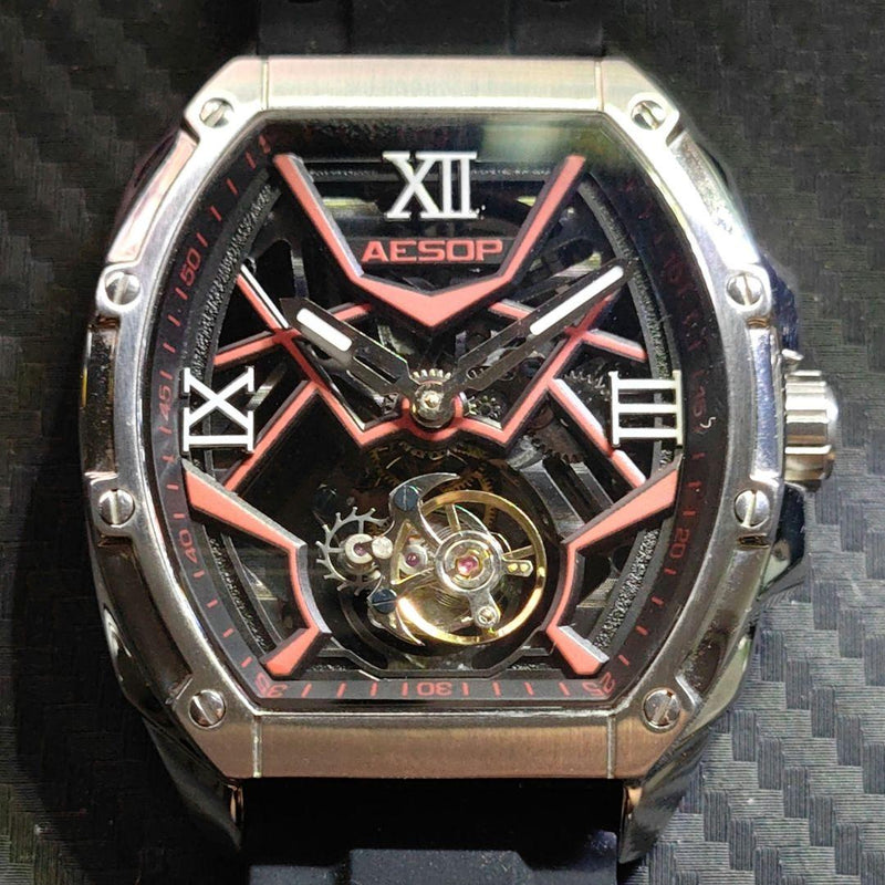 Mechanical Watch Hand-wound Tourbillon Skeleton Mens Luxury Dress Watch