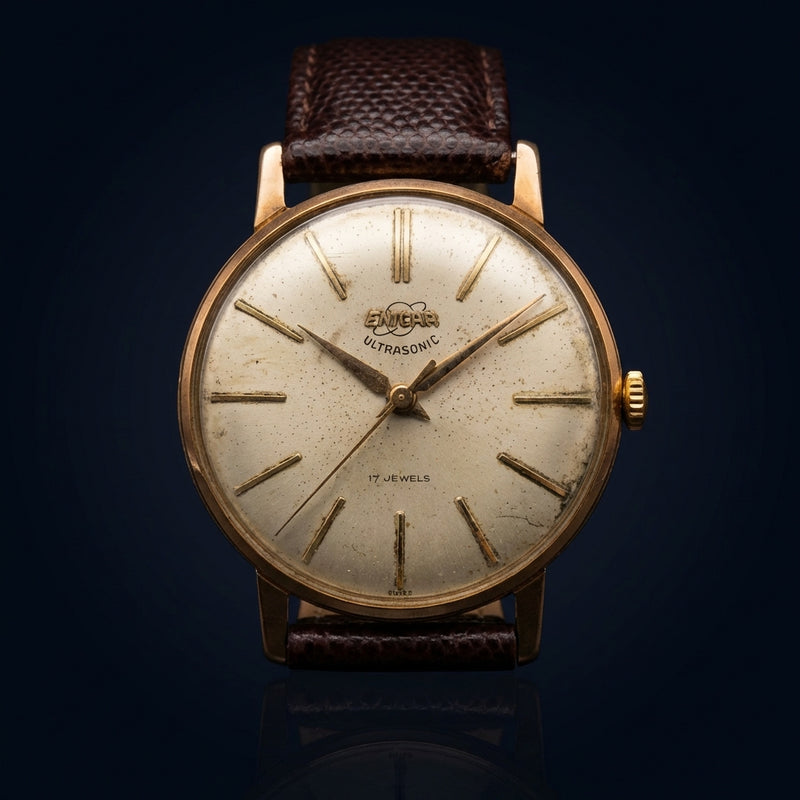 1960s Vintage Hand-wound Watch Silver Dial Gold Tone Mechanical