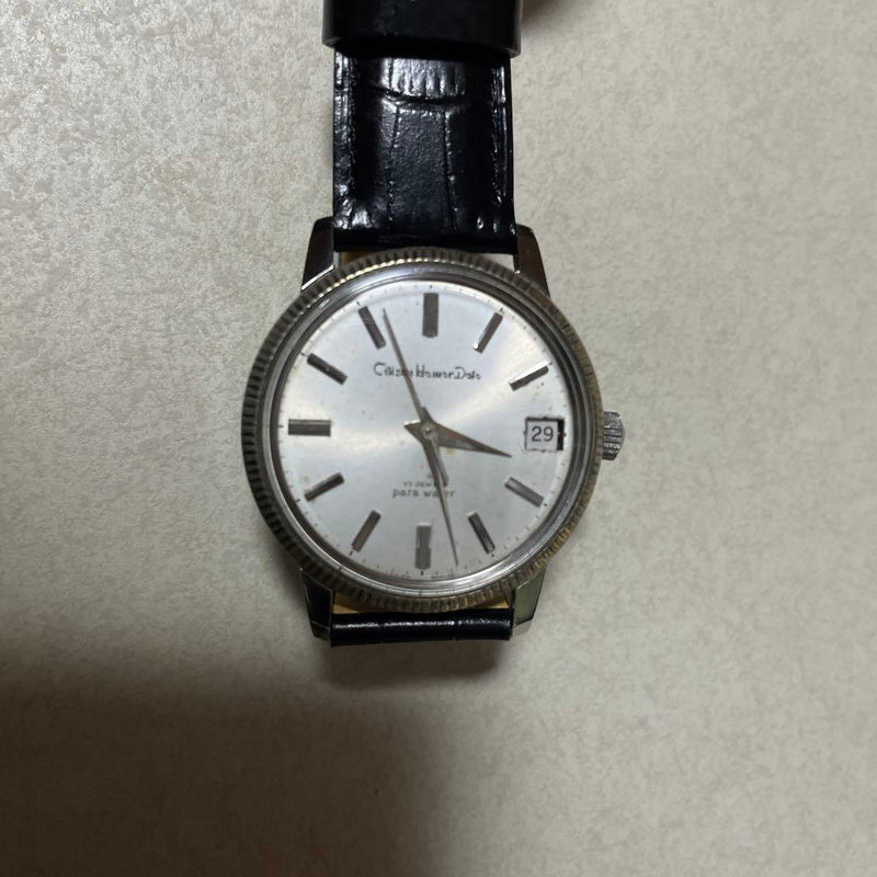 Homer Date Fluted Bezel Hand-winding Screw-back Vintage Watch