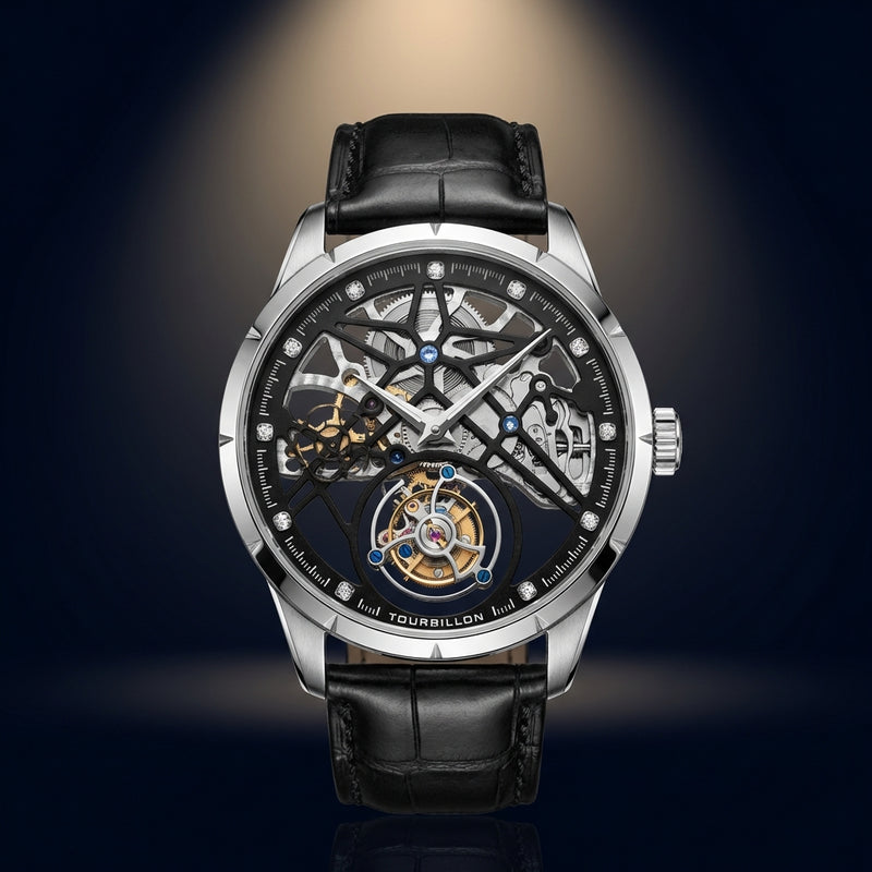 Tourbillon Hand-wound Watch Mechanical Wristwatch For Men Luxury Dress