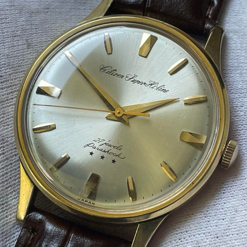 Super Hi-line Parashock 27 Jewels Vintage Mechanical Watch Japan Made