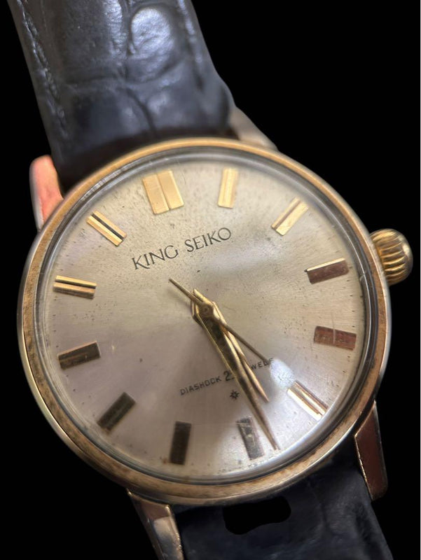 King  First Model Shield Medallion 14k Gold Filled Vintage Watch