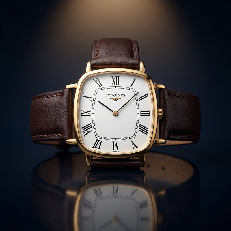 Square Manual-winding Watch Vintage Style Mechanical Movement Mens