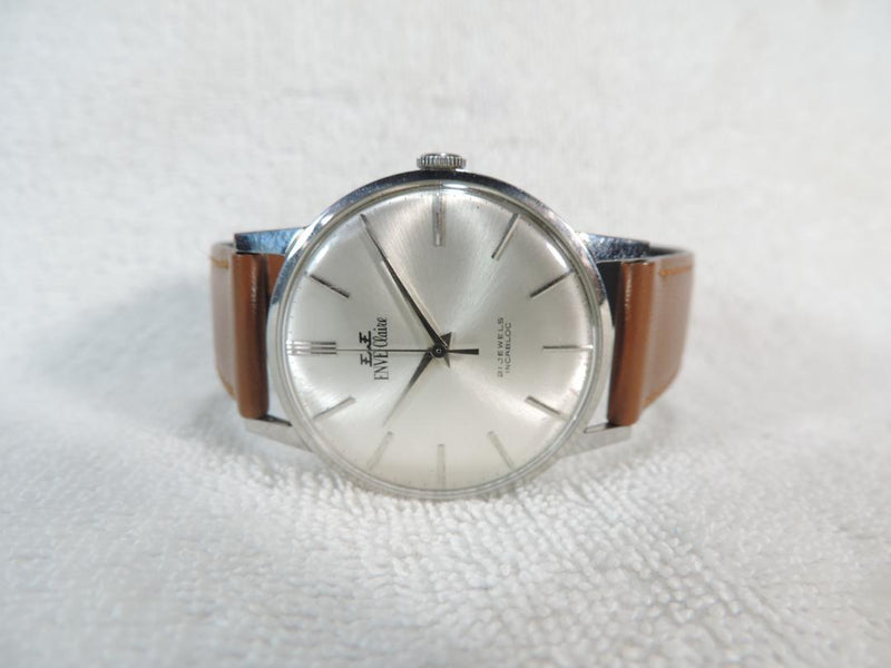 Swiss Made Mens Wristwatch Hand-wound 1950s Enve-claire Vintage Mechanical