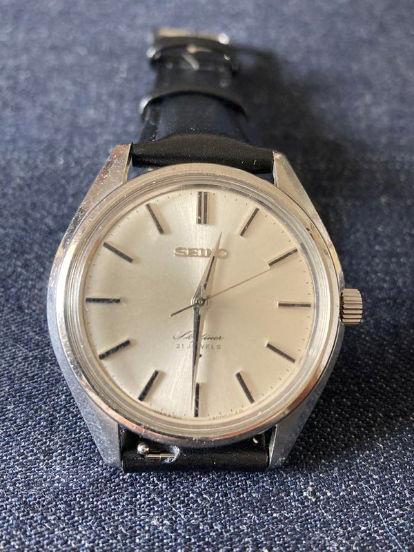 Skyliner Mens Watch Silver Manual-winding Vintage Wristwatch Working