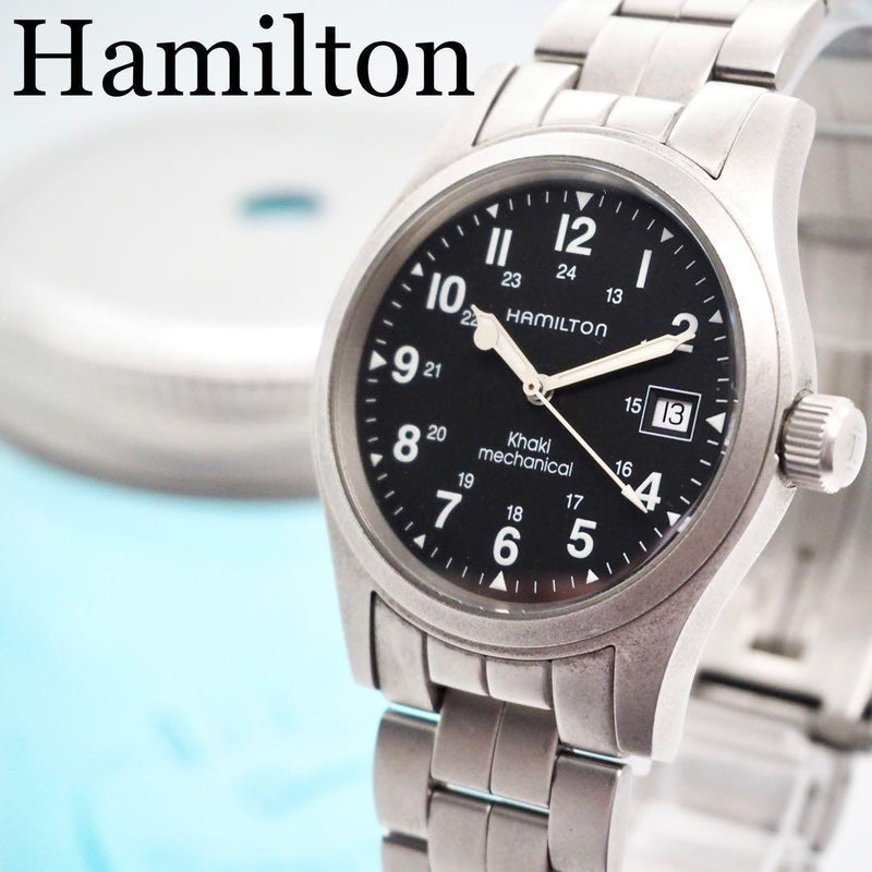 64hamilton Khaki Mechanical Mens Hand-wound Watch Boxed Field Watch