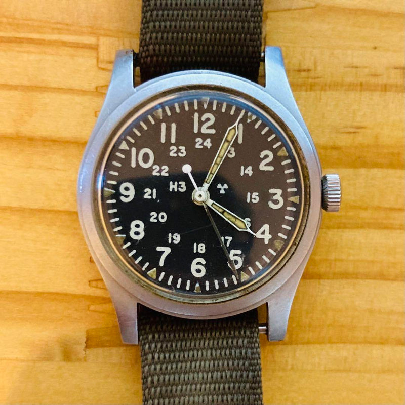 Mil-w-46374b 1977 Vintage Hand-winding Military Watch Working