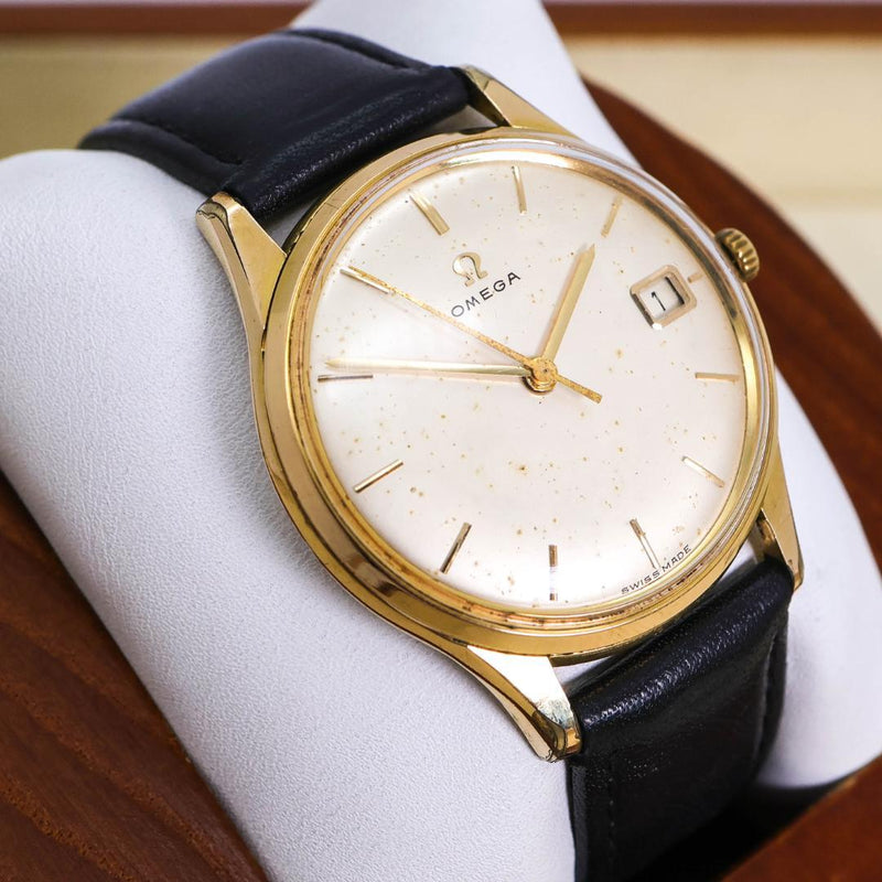 Omega 1348 Wristwatch Hand-wound Mechanical Antique Watch Round Case Working