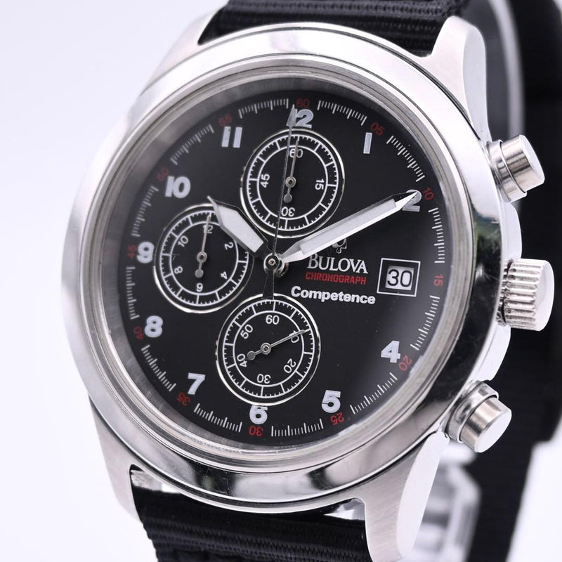 BULOVA Mens Chronograph Quartz Analog Watch Battery Replaced Strap Replaced