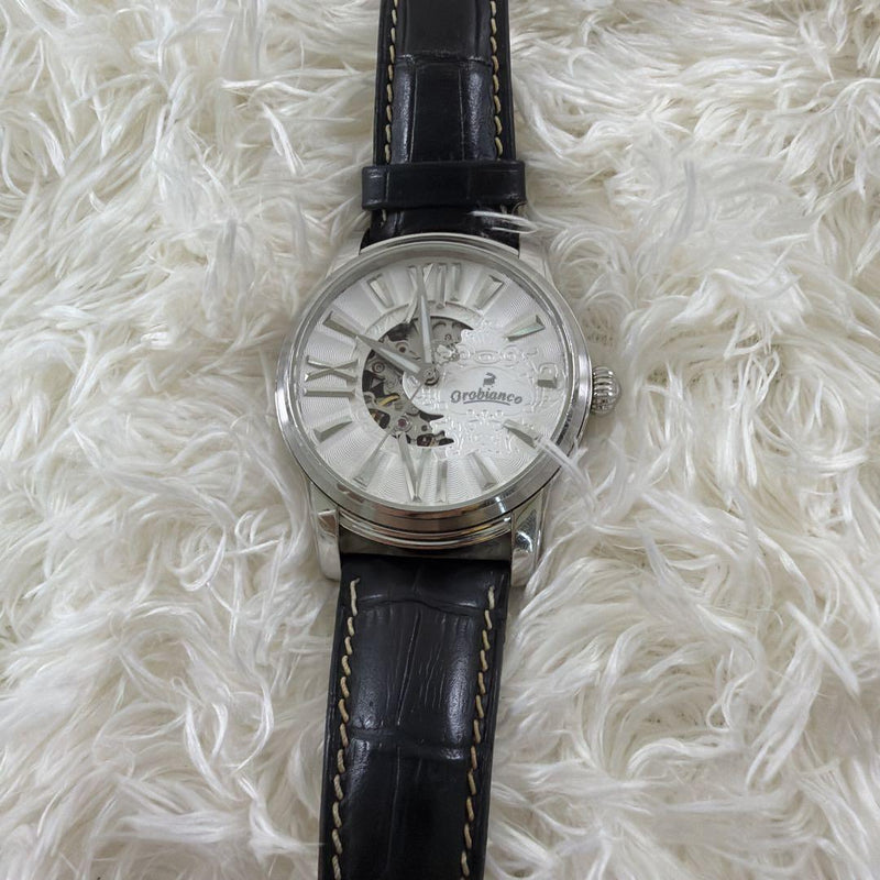 Orobianco OR-0011N Automatic Watch Black Skeleton Dial Exhibition Caseback