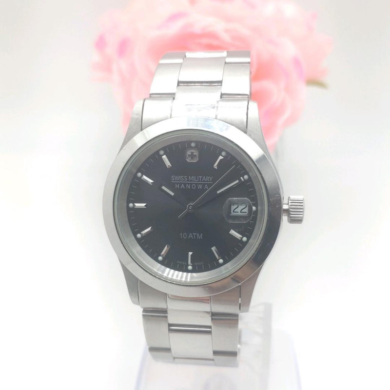 SWISS MILITARY HANOWA Ref 1179e Quartz Ronda Date 41mm Stainless Steel Mens