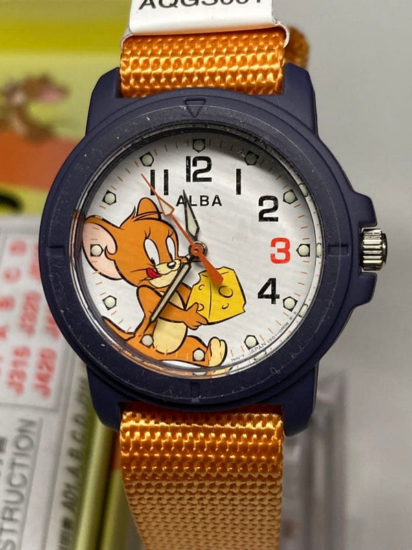 SEIKO ALBA Tom and Jerry V501-0EZ0 Digital Quartz Watch 1.2x1.3in Game Light