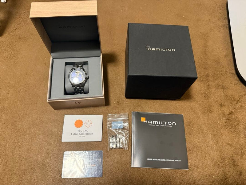 Hamilton Jazzmaster Open Heart H32705141 Automatic 40mm Navy Dial Watch