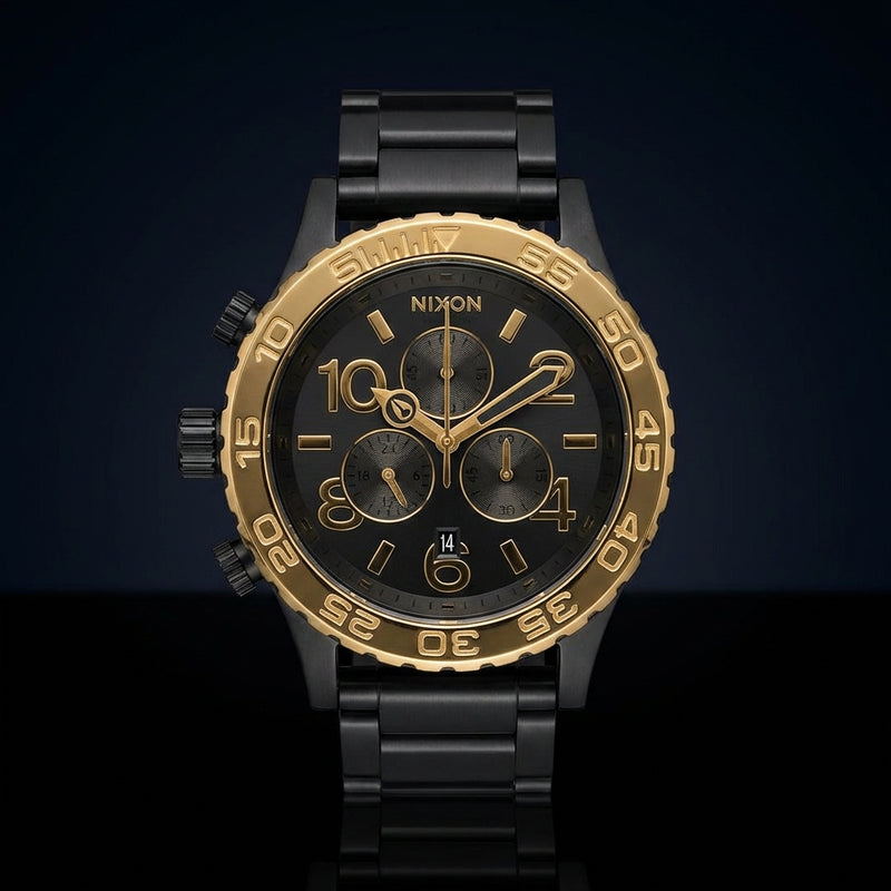 42-20 Chrono Watch Stainless Steel Analog Water Resistant Battery Powered