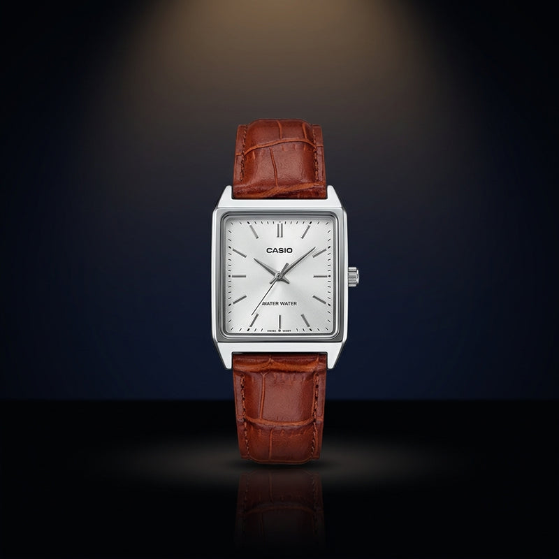 Mtp-v007 Analog Watch Stainless Steel Quartz Water Resistant Casual