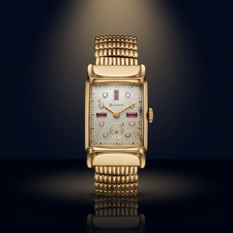 Hand-winding Watch Small Seconds Rectangular Case Vintage Mechanical