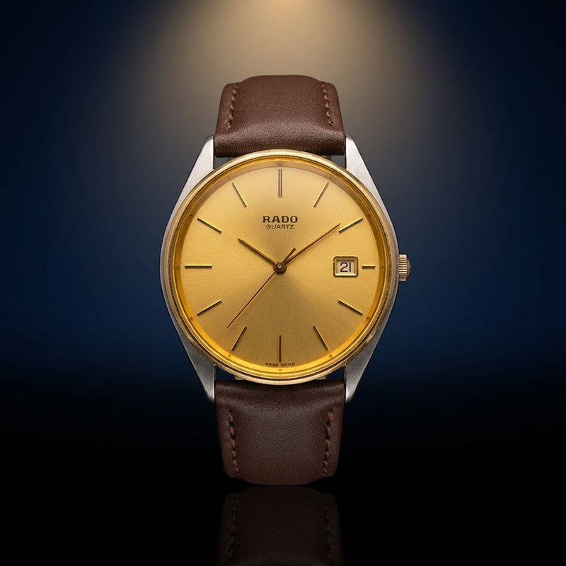 Quartz Watch Vintage Band Swiss Made Timepiece Mens Dress Watch Classic