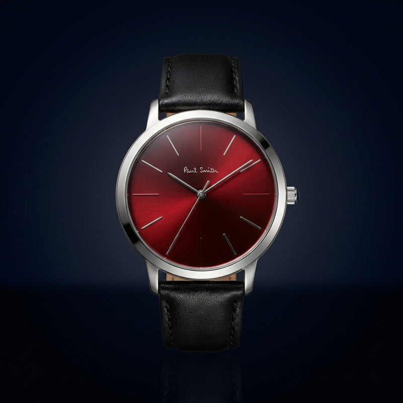 Red Dial Watch Mens Wristwatch Fashion Quartz Movement Analog
