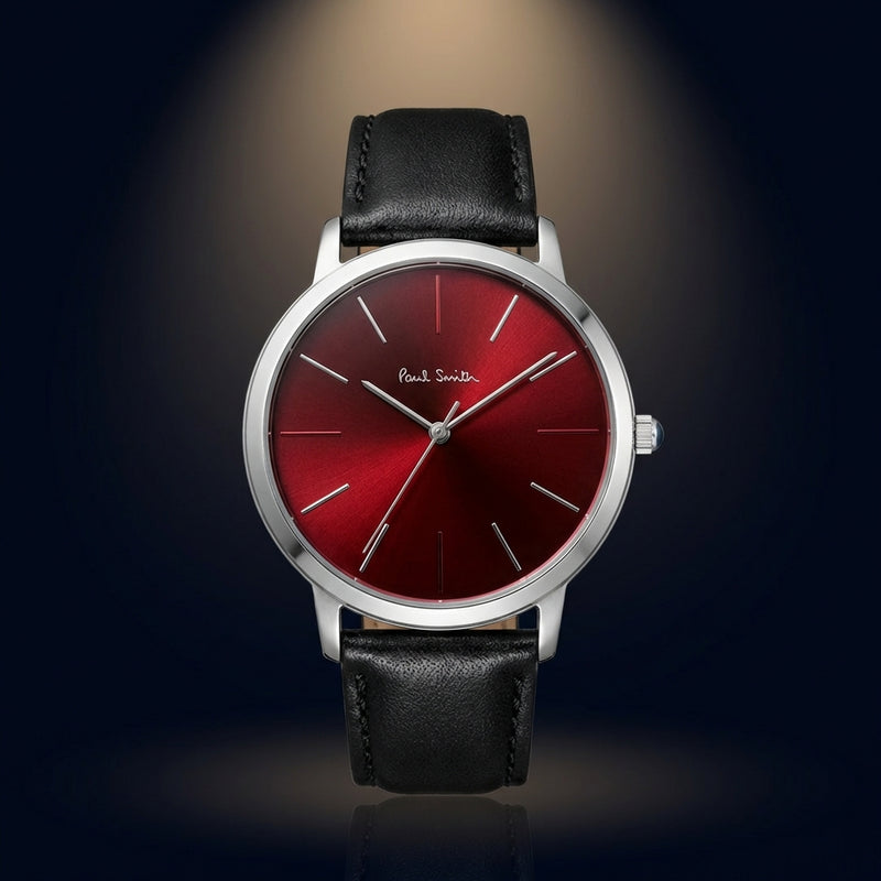 Red Dial Watch Mens Wristwatch Fashion Analog Designer Timepiece