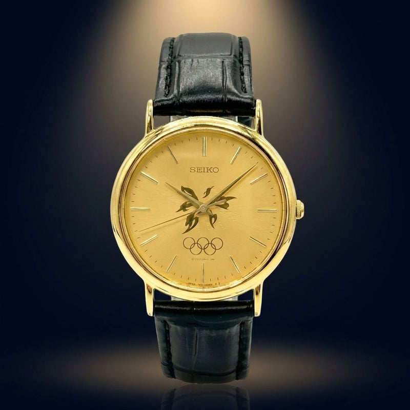 Olympic 7n21-8a00 Quartz Watch Gold Tone Dress Watch Japan Made