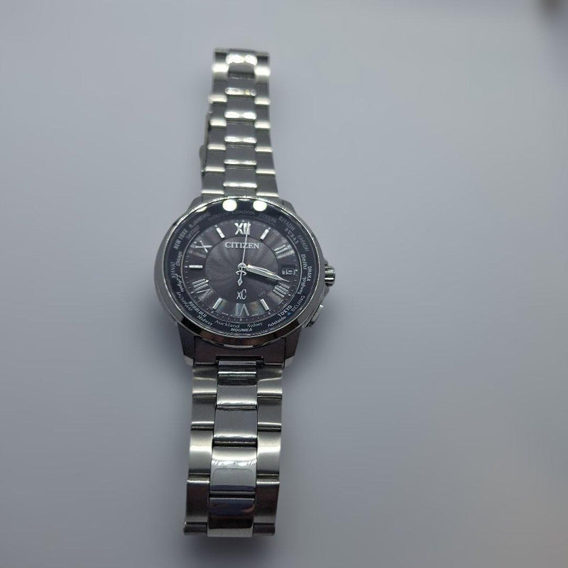 Xc Watch Happy Flight Radio-controlled Solar At8084-51e Black Stainless