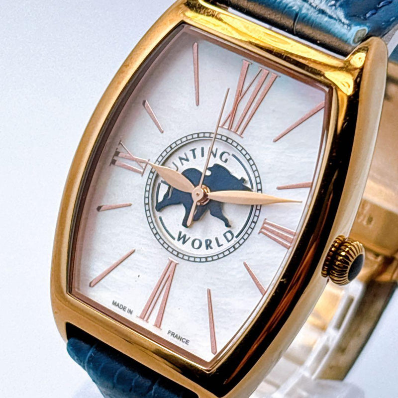 Hunting World Hw104 Quartz Watch Shell Tonneau Mens Wristwatch Luxury Timepiece