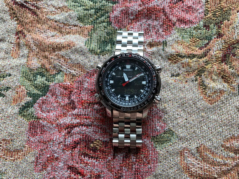 H023-00g0 Sky Professional Digi-ana Watch Quartz Movement Pilot Aviation
