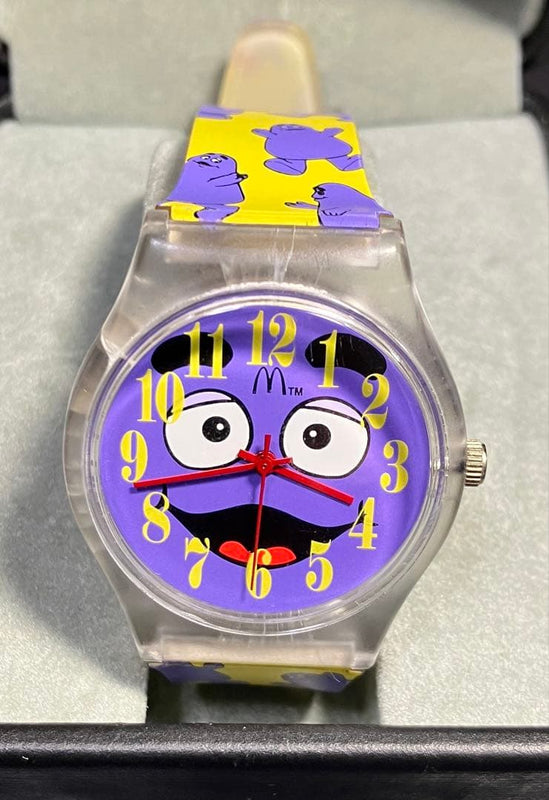 Mcdonalds Grimace Watch Rare Character Wristwatch Working Condition Collectible