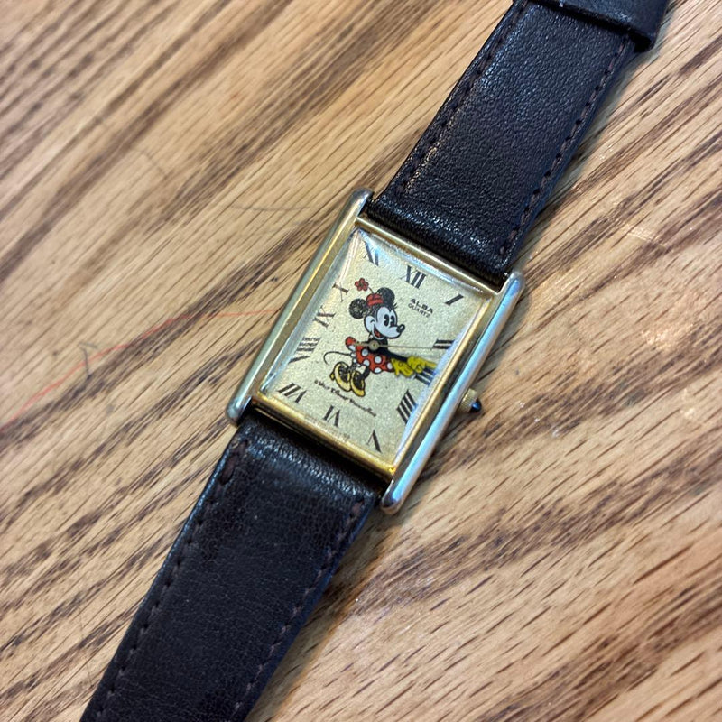 Alba Minnie Mouse Watch Kids Analog Watch Disney Character V009-x252 Childrens