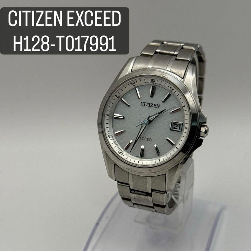 Exceed H128-t017991 Radio-controlled Solar Watch Titanium Elegant