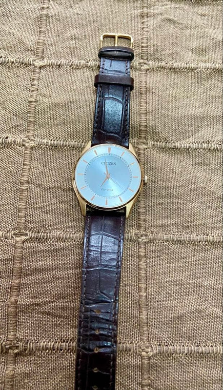 Eco-drive Watch Mens Solar Powered Wrist Watch Stainless Steel Band