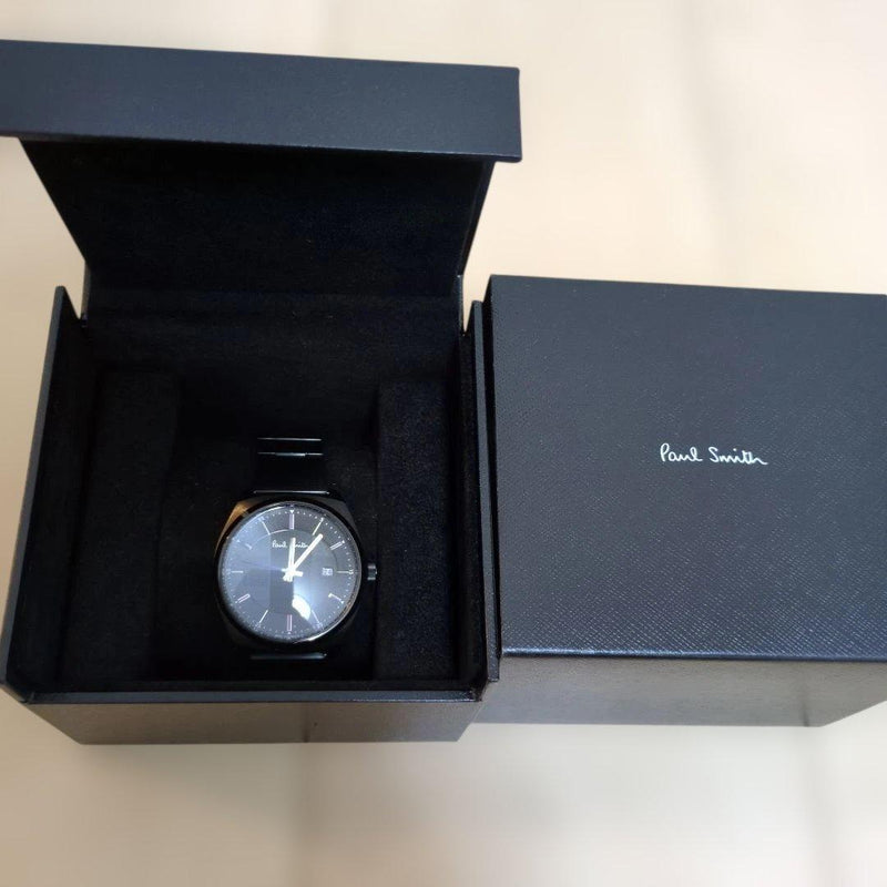 Paul Smith Black Analog Watch Mens Wristwatch Quartz Movement Casual Style