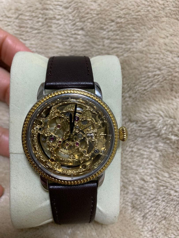 Manual Winding Watch Gold-plated Case Classic Dress Style Mechanical