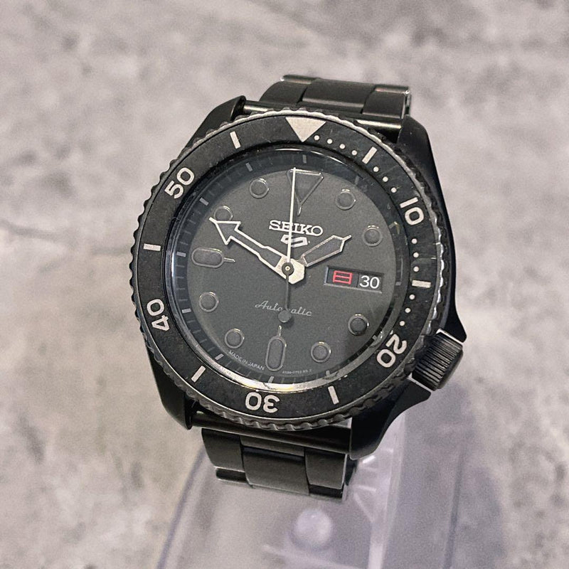 5 Sports Black Watch Sbsa025 Srpd79k1 Stainless Steel Mens