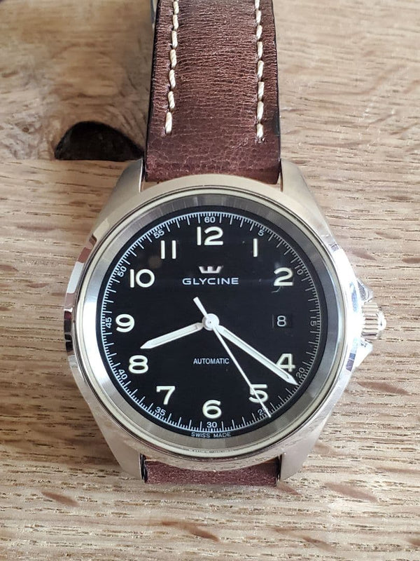 Glycine Eta 2824-2 Watch Swiss Movement Authorized Dealer Mens