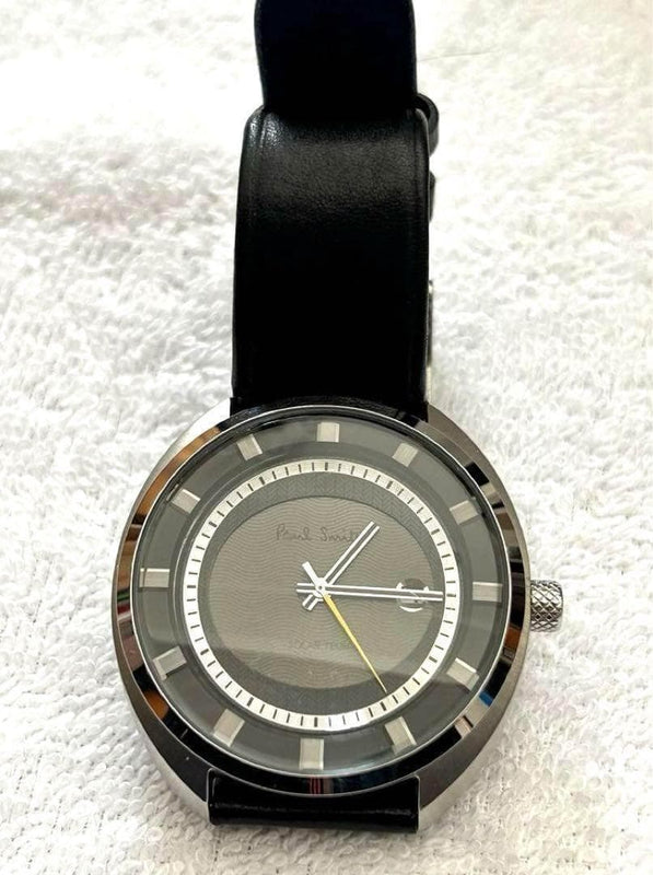 Solar Paul Smith Watch Scratched Crystal Mens Analog Wristwatch Needs Repair