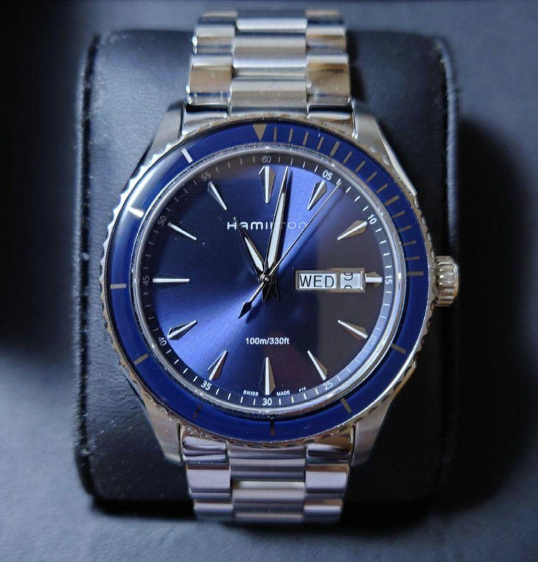 Hamilton Jazzmaster Seaview Watch Mens Swiss Dive Watch Stainless