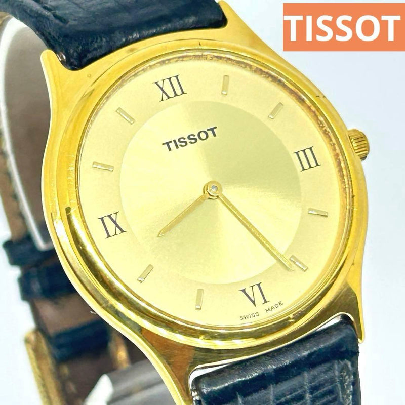 Tissot F380 Quartz Gold Dial Vintage Mens Watch Swiss Made Working Classic