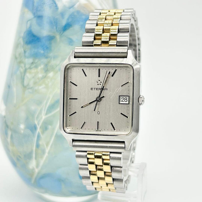 Eterna Eterna Square 113-4221.41 Quartz Watch Stainless Steel Analog Swiss Made