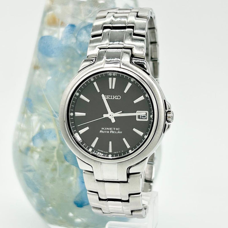 Kinetic 5j22-0c30 Ags Watch Mens Analog Wristwatch Kinetic
