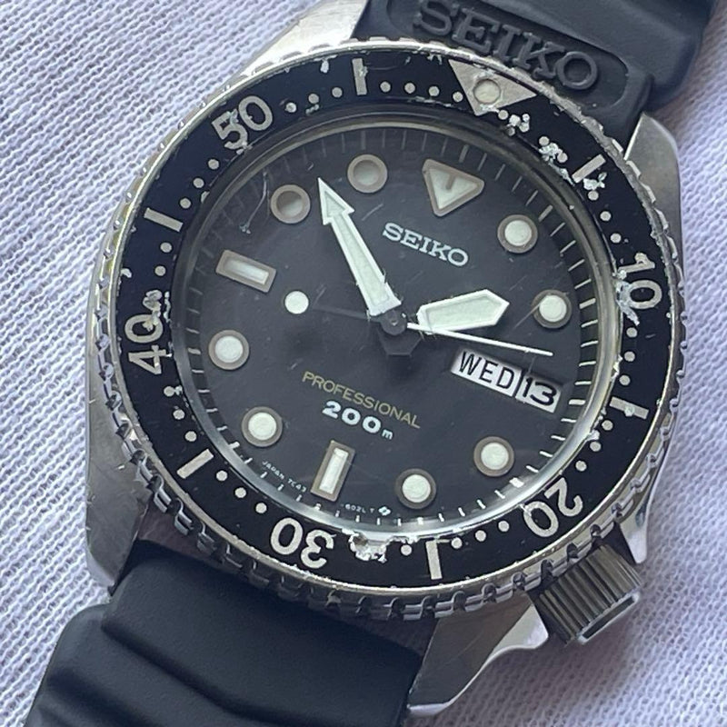 7c43 Professional 200m Divers Watch Quartz Analog Stainless Steel Vintage