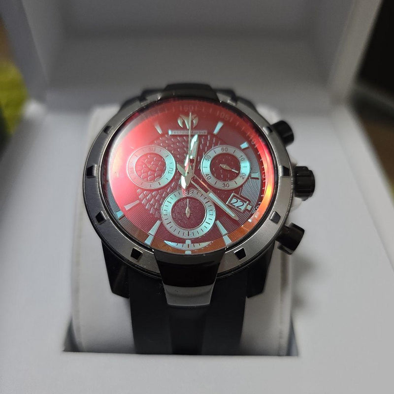 Technomarine Tm-500701 Watch Mens Dive Watch Quartz Chronograph Stainless Steel