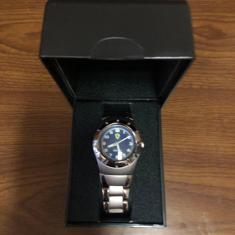 Ferrari Quartz Watch Navy Blue Dial Mens Wristwatch Casual Analog Timepiece