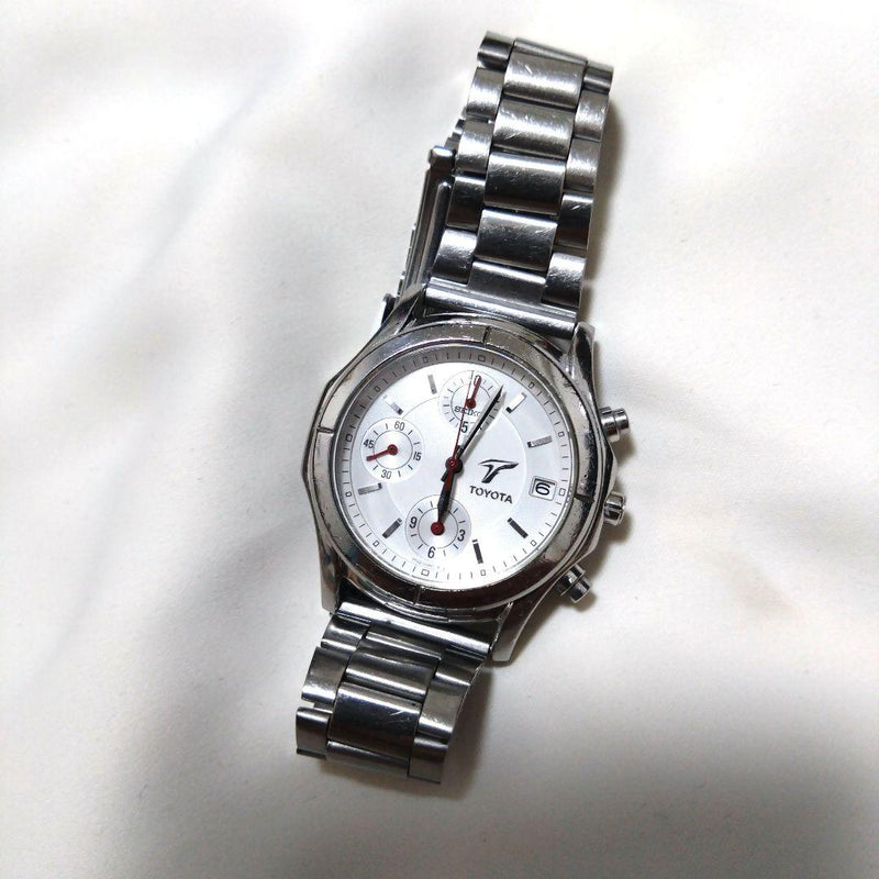 Toyota Chronograph Collaboration Watch Quartz Battery Replaced Rare
