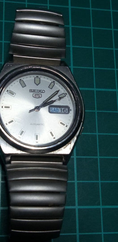Watch Seiko 5 Mens Wristwatch Stainless Steel Day Date Casual