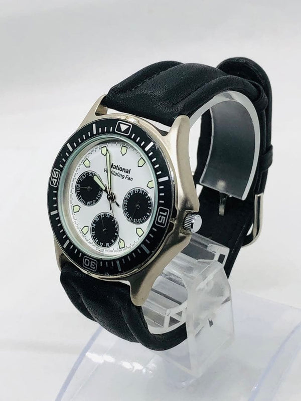 National Ventilating Fan Mens Watch Novelty Fan Design Unique Wristwatch Casual