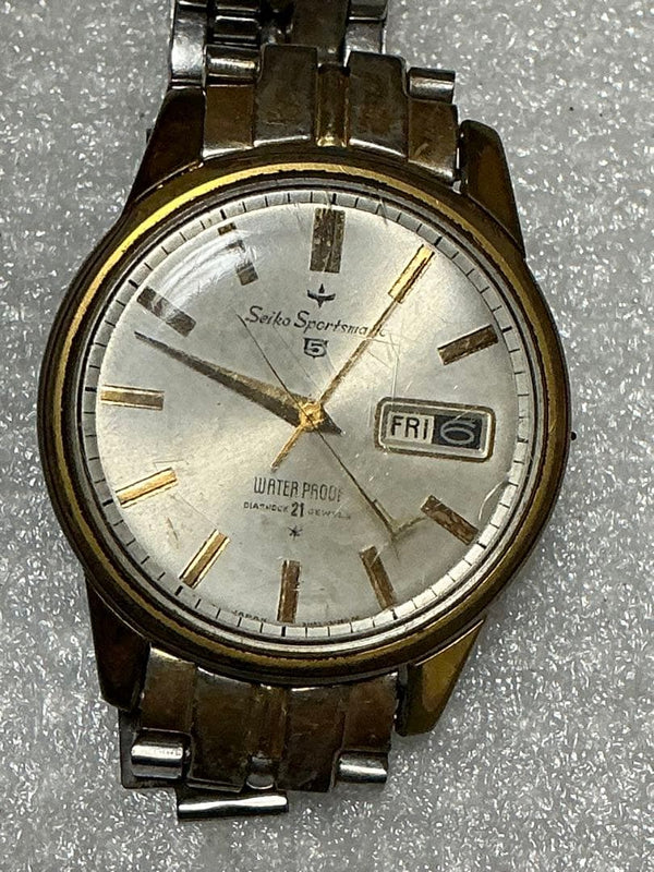 Sportsmatic 5 Vintage Wristwatch Mens Steel Watch Collectible