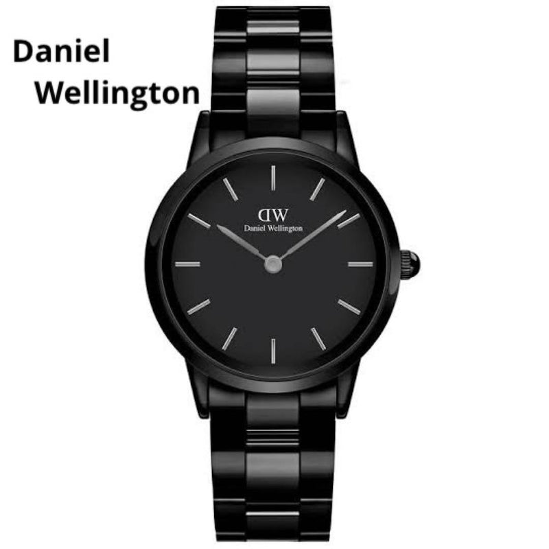 Daniel Wellington Mens Quartz Watch Black Ceramic Dial Casual Dress Wrist Watch